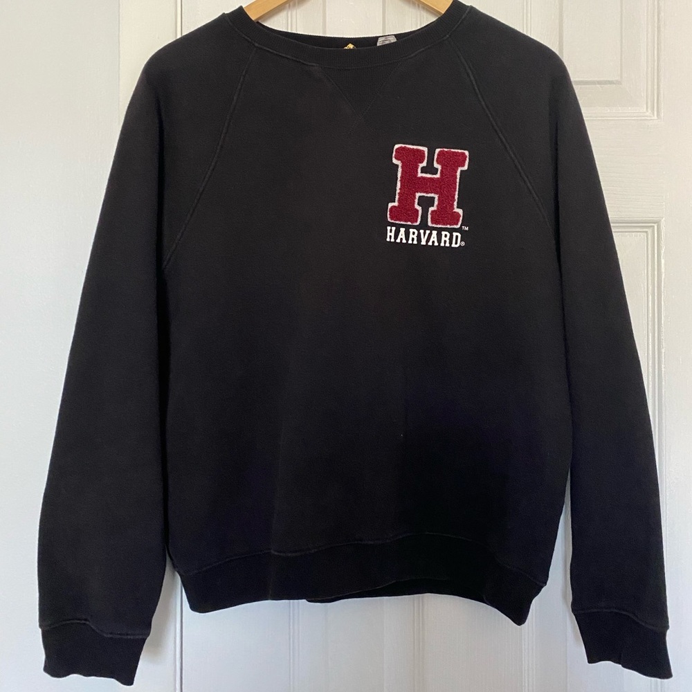 Black Harvard Crewneck